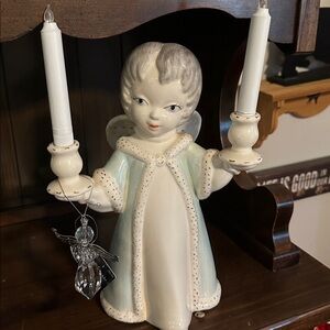 Vintage Angel With Ornament And Candles